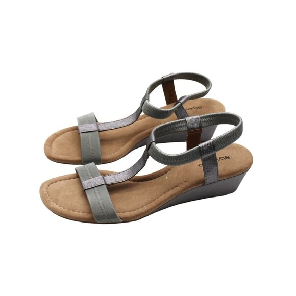 Style & Co Gray Wedge Sandals - Picture 4 of 7